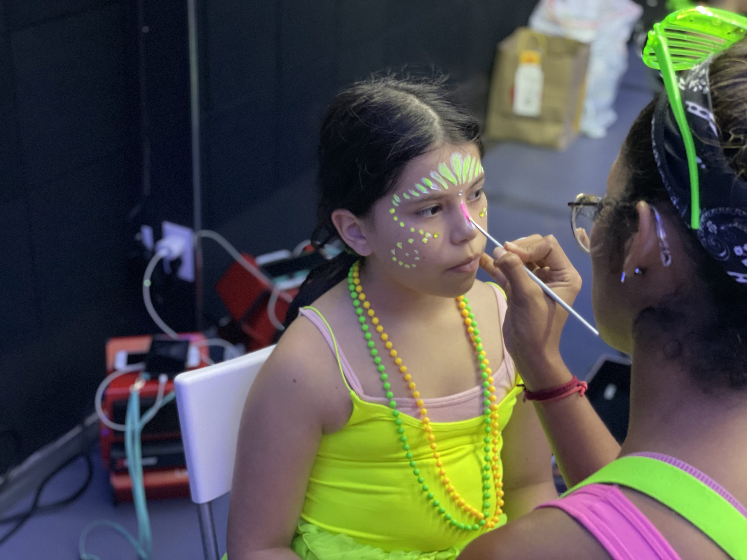 Face Painting entertainers at a Hooray Party celebration